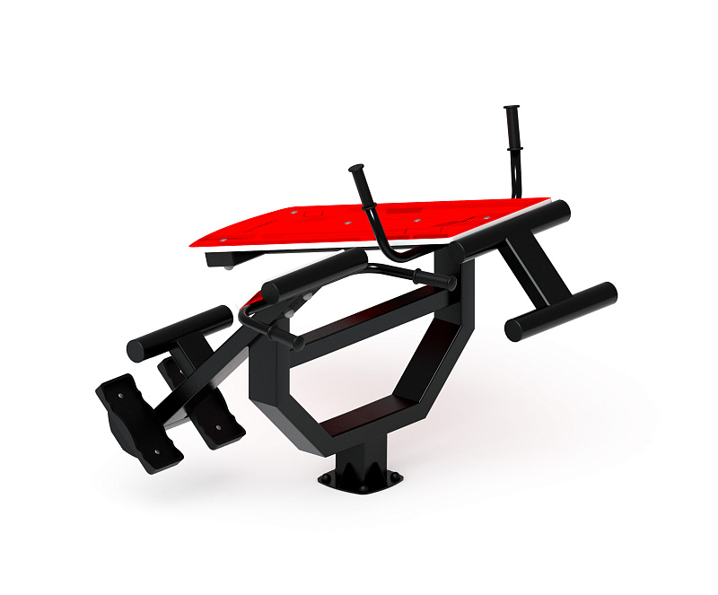 Гиперэкстензия+ лавка пресс (красный) СТ 038-11