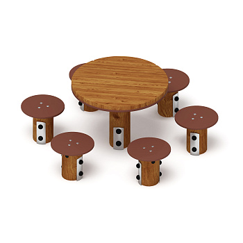 Столик детский (лиственница темный) МФ 31.01.11-Л.И1.01