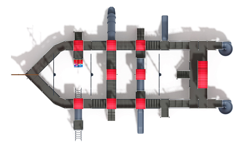 Баркентина (Мульт)  - ДИК 2.03.3.06-10.И1 - Игровой комплекс (Винтовой скат) H=1200, Н=1500, Н=2000