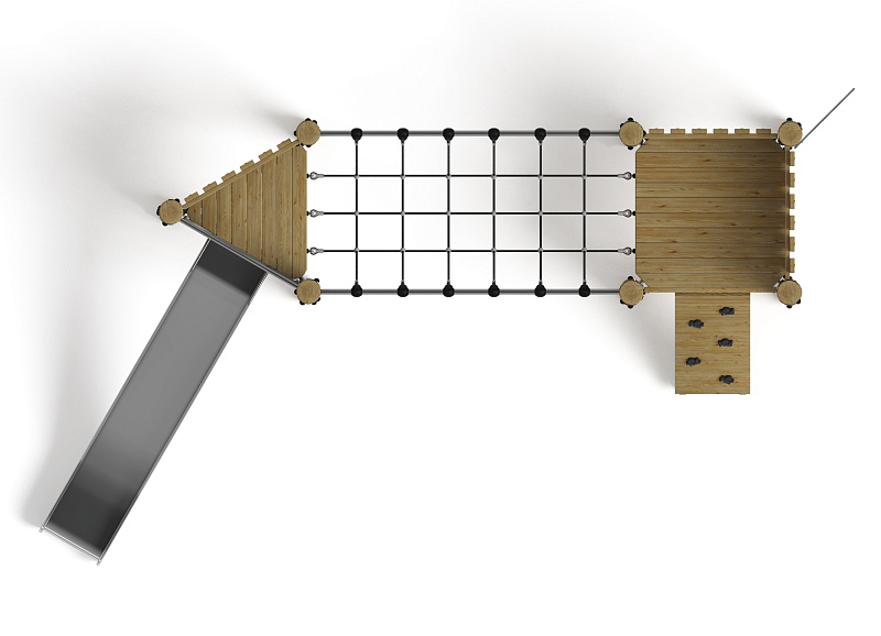 Игровой комплекс (лиственница орех) ДИК 2.24.05-Л.02.И1.02