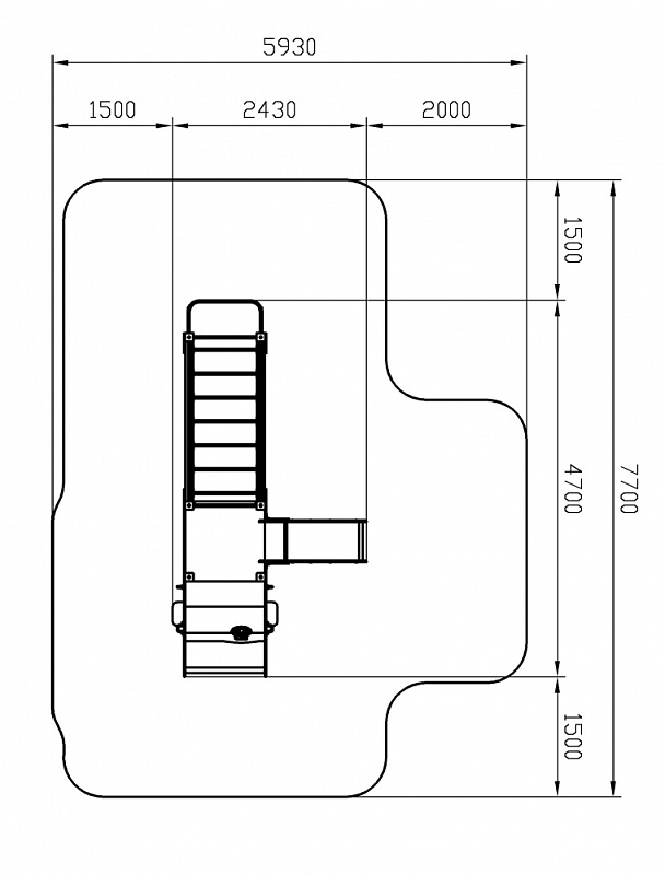 Машинка (серый) тип 2 - ДИК 1.03.1.02-02 - Игровой комплекс H=750
