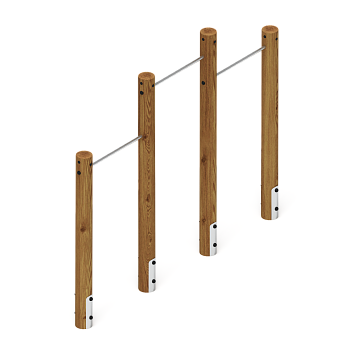 Турник взрослый тройной (лиственница темный) СО 2.20.10-Л.И1.01