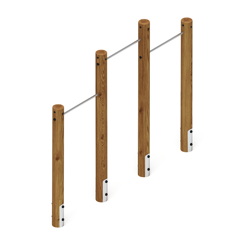 Турник взрослый тройной (лиственница темный) СО 2.20.10-Л.И1.01