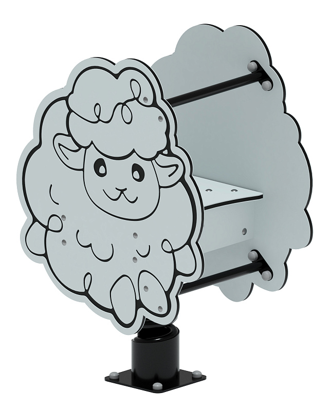 Качалка на пружине Барашек (серый) ИО 22.01.11-01