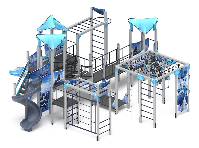 Волшебный город (винтовой скат) (Снежная королева) - ДИК 2.19.03-02.И1 - Игровой комплекс Н=900 Н=1200 Н=2000
