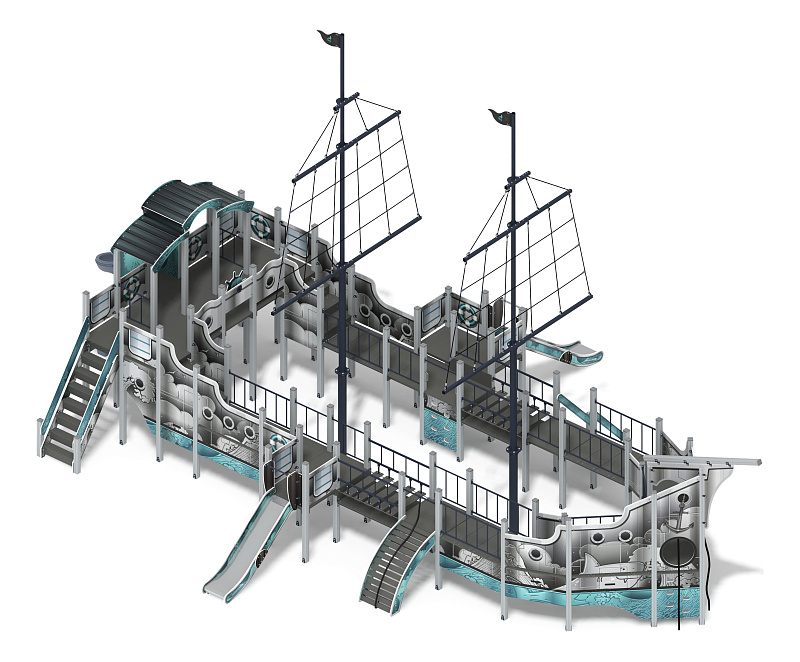 Флагман (Лагуна) - ДИК 2.03.3.03-12.И1 - Игровой комплекс - H=1200 H=1500 H=2000