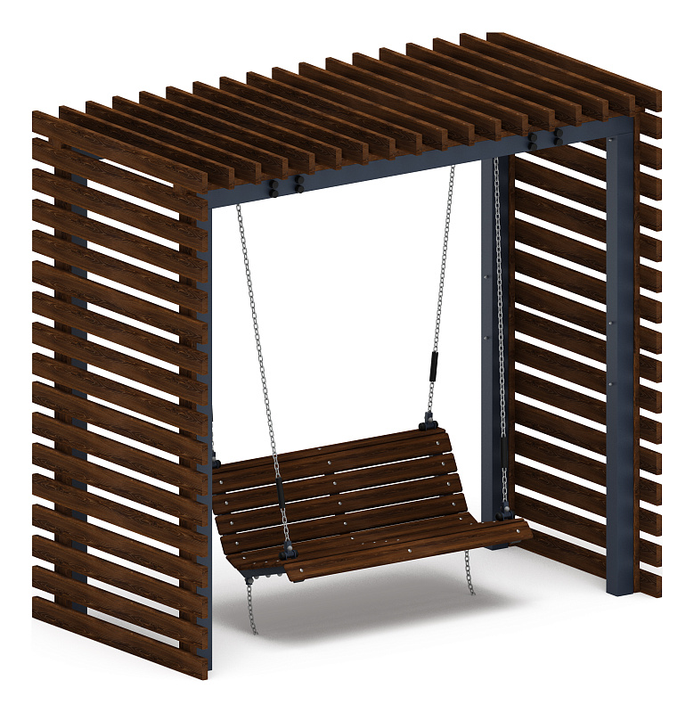 Пергола с диваном - МФ 78.01.02-01.И1 /без поликарбоната/