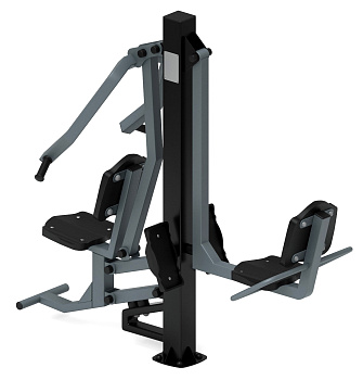 Жим ногами + жим от груди (серый) - Уличный тренажер - СТ 037-13