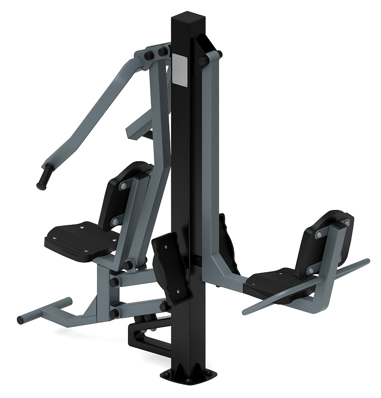 Жим ногами + жим от груди (серый) - Уличный тренажер - СТ 037-13