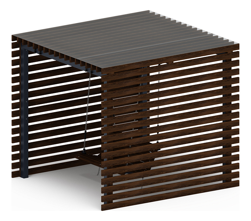 Пергола беседка с качелями - МФ 78.01.01-И1 /с поликарбонатом/