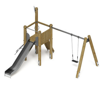 Игровой комплекс (лиственница орех) ДИК 2.24.03-Л.И1.02