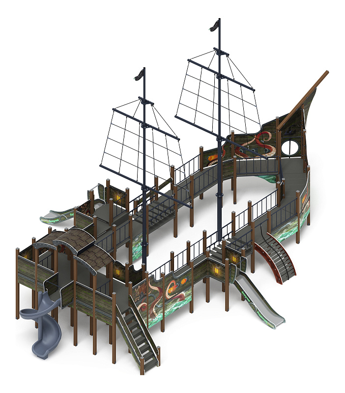 Флагман (Летучий Голландец) - ДИК 2.03.3.03-11.И1 - Игровой комплекс - H=1200 H=1500 H=2000