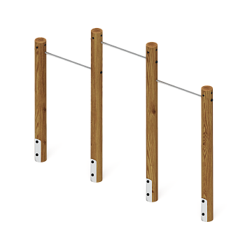 Турник взрослый тройной (лиственница темный) СО 2.20.10-Л.И1.01