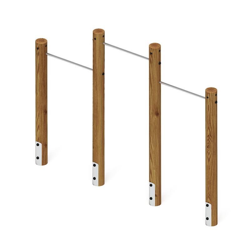 Турник взрослый тройной (лиственница темный) СО 2.20.10-Л.И1.01