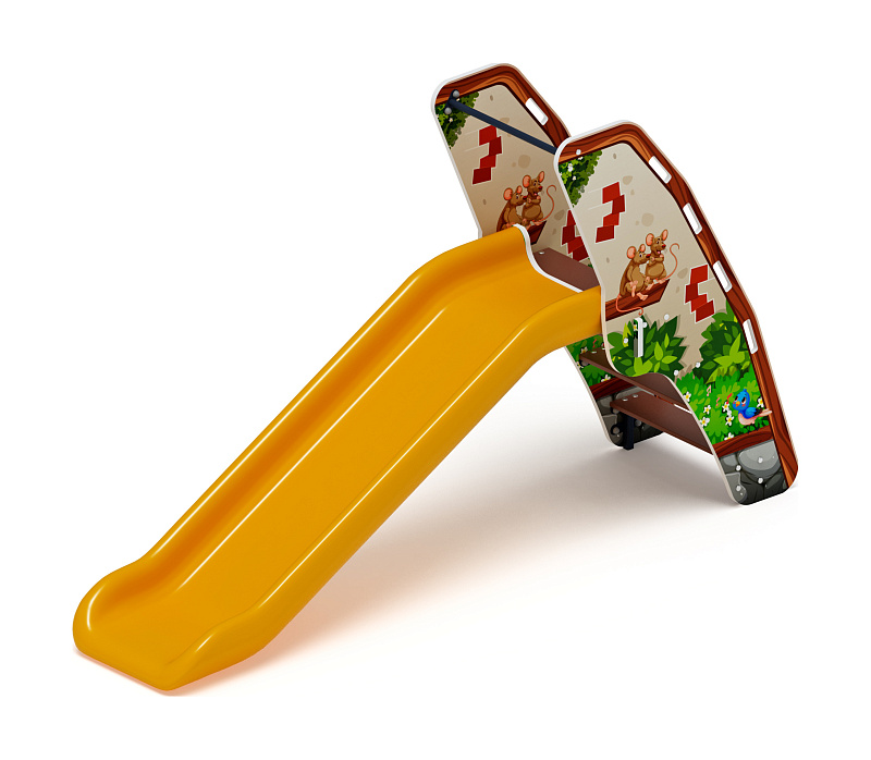 Горка пластиковая - ИО 42.01.05-02 - (желтый скат) (В гостях у сказки) H=900