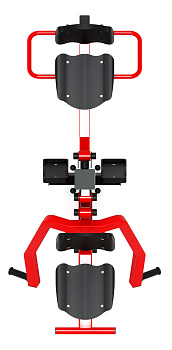 Жим ногами + жим от груди (красный) - Уличный тренажер - СТ 037-11