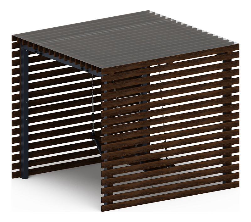 Пергола беседка с качелями - МФ 78.01.01-И1 /с поликарбонатом/