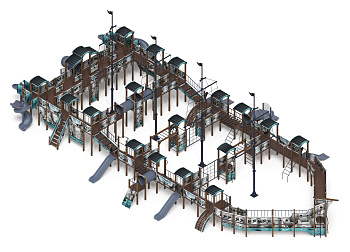 Шхуна (Лагуна) (винтовой скат) горка Н 1200, горка Н 2000 ДИК 2.03.3.07-12