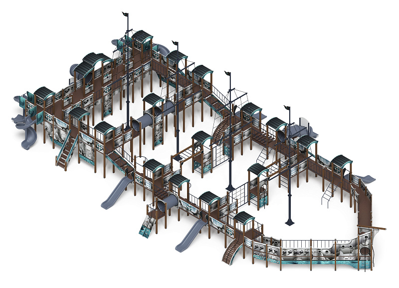 Шхуна (Лагуна) (винтовой скат) горка Н 1200, горка Н 2000 ДИК 2.03.3.07-12