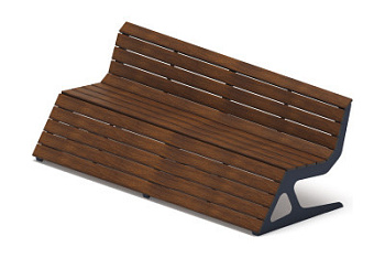 Скамья - МФ 42.02.05-20 (Темный дуб) Д:2400  (под анкера)