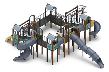 Остров детства (Тайга) - ДИК 2.01.8.02-33.И1 - Игровой комплекс H=2000