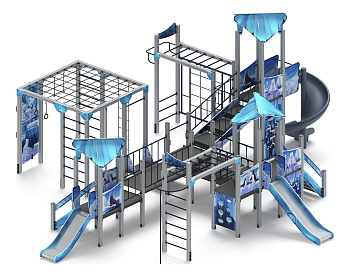 Волшебный город (винтовой скат) (Снежная королева) - ДИК 2.19.03-02.И1 - Игровой комплекс Н=900 Н=1200 Н=2000