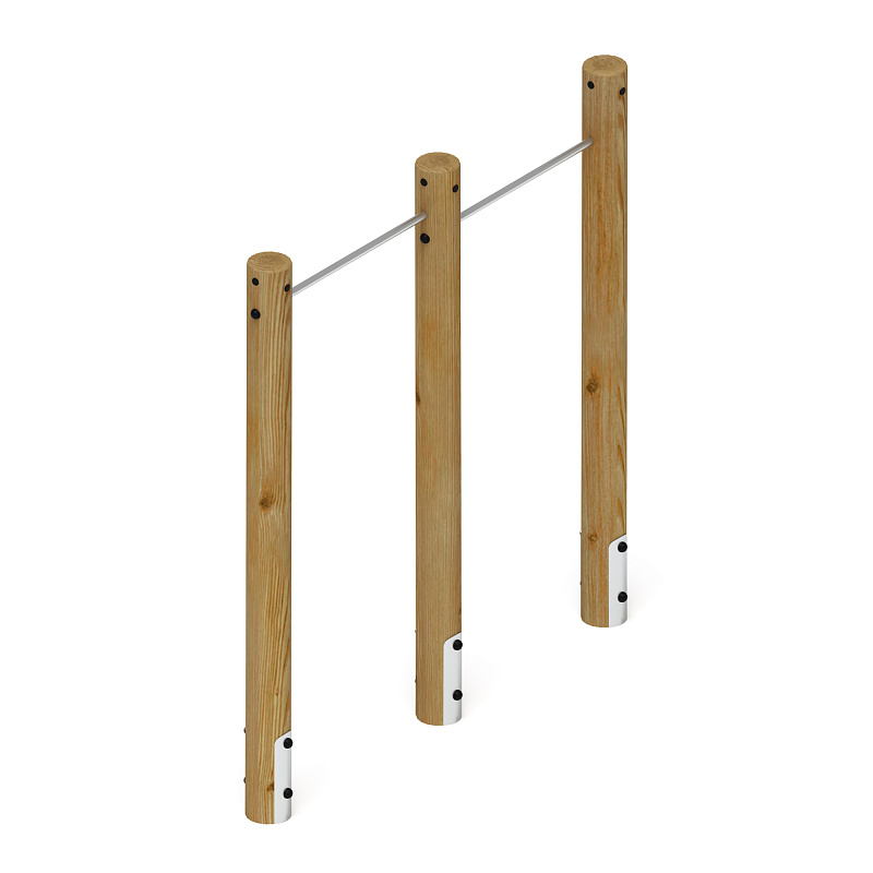 Турник взрослый двойной (лиственница орех) СО 2.20.09-Л.И1.02