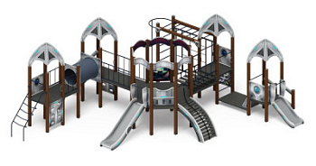 Космопорт (Серый) - ДИК 2.14.03-01 - Игровой комплекс H=750 H=1200