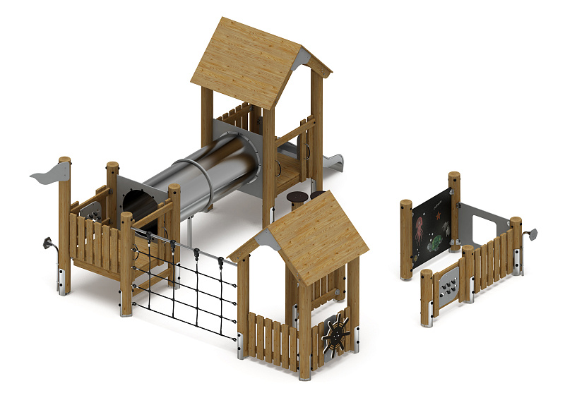 Игровой комплекс (лиственница орех) ДИК 1.24.02-Л.И1.02