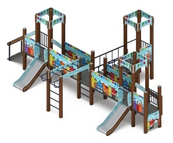 Королевство (Коты) - ДИК 1.15.05-11 - Игровой комплекс H=750