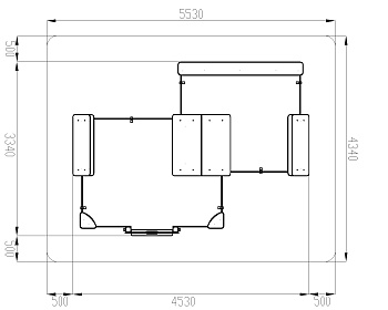 Песочный дворик двойной большой с навесом Домик (Коричневый) - ИО 6.01.03-02