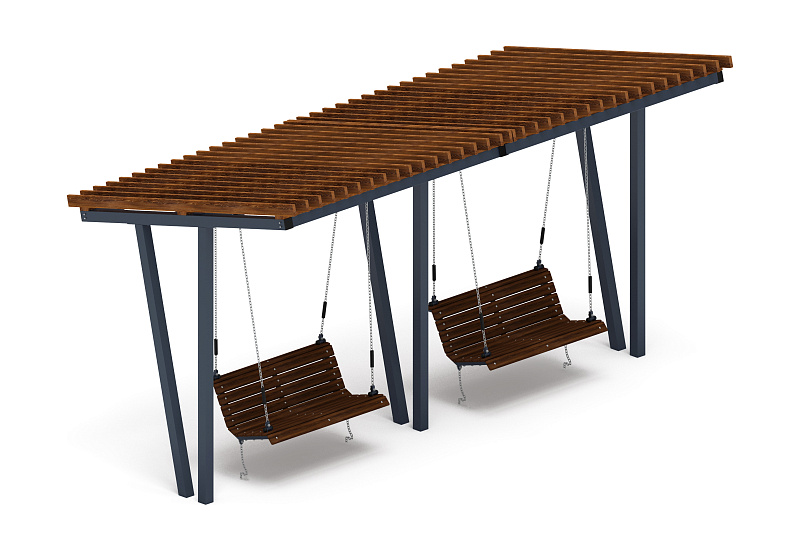 Пергола с диваном - МФ 78.03.02-01.И1 /без поликарбоната/