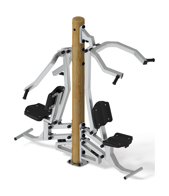 Тренажер тяга верхняя + жим от груди (лиственница орех) СТ 027-Л.И3.02