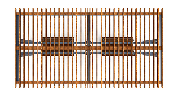 Пергола тент с качелями (прямая) - МФ 78.04.02-И1 /с поликарбонатом/