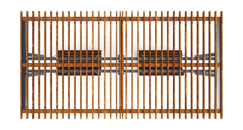 Пергола тент с качелями (прямая) - МФ 78.04.02-И1 /с поликарбонатом/