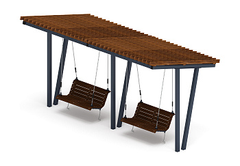 Пергола с диваном - МФ 78.03.02-01.И1 /без поликарбоната/