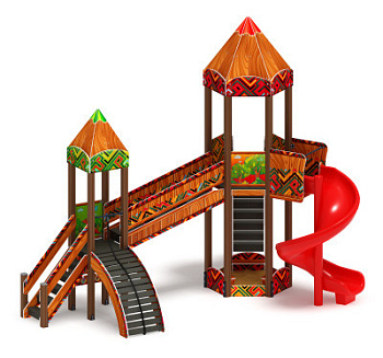 Карандаши (Винтовой скат) - ДИК 2.26.05-01.С.И1 - Игровой комплекс Н=2000