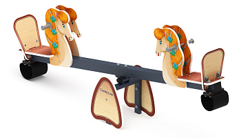 Качалка балансир со спинкой Лошадка - ИО 21.М.01.02-01.И1