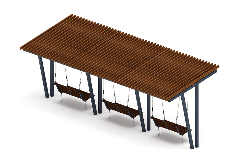 Пергола с диваном - МФ 78.03.03-И1 /с поликарбонатом/