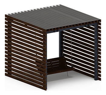 Пергола беседка с качелями - МФ 78.01.01-И1 /с поликарбонатом/