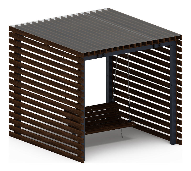 Пергола беседка с качелями - МФ 78.01.01-И1 /с поликарбонатом/