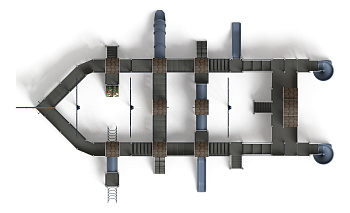 Баркентина (Летучий Голландец)  - ДИК 2.03.3.06-11.И1 - Игровой комплекс (Винтовой скат) H=1200, Н=1500, Н=2000