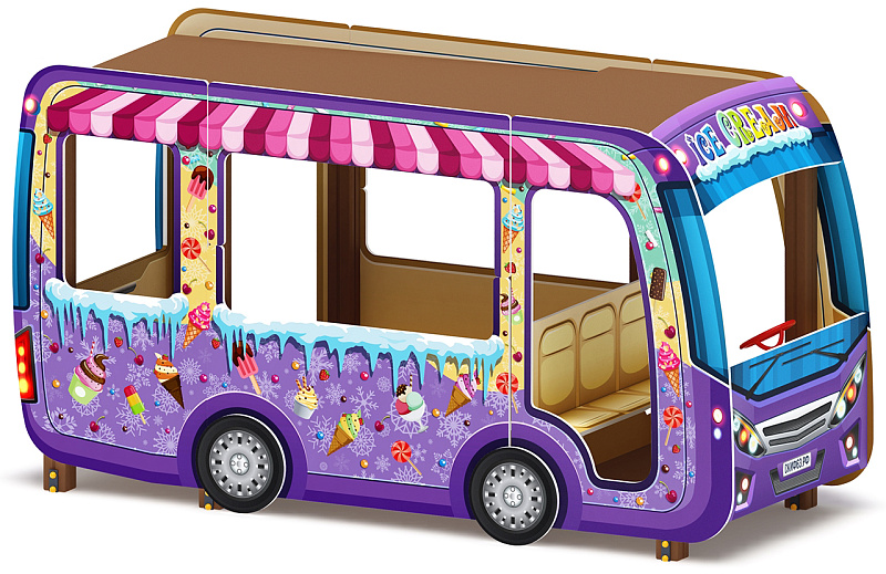 Автобус-мороженое (фиолетовый) - Беседка - МФ 10.03.14