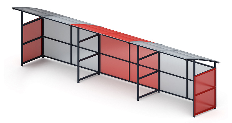 Навес для колясок (3 секции) МФ 743.01-02