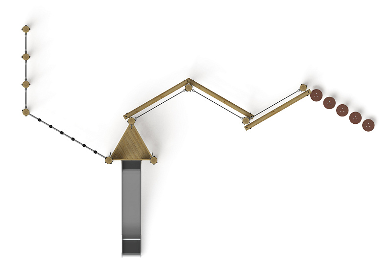 Игровой комплекс (лиственница орех) ДИК 2.24.07-Л.И1.02