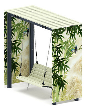 Пергола с качелями (Бамбук) - МФ 78.06.01-03.И1 /без поликарбоната/