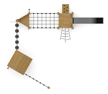 Игровой комплекс (лиственница орех) ДИК 2.24.02-Л.И1.02