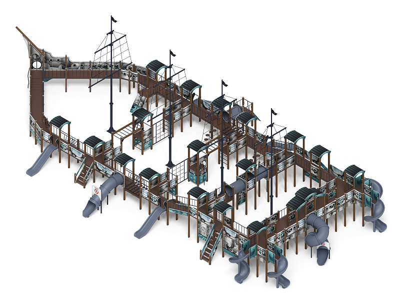 Шхуна (Лагуна) (винтовой скат) горка Н 1200, горка Н 2000 ДИК 2.03.3.07-12