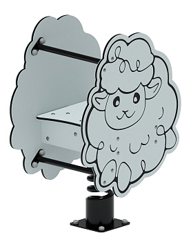 Качалка на пружине Барашек (серый) ИО 22.01.11-01