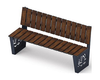 Скамья Лотос - МФ 42.02.01 (Темный дуб) (под анкера)
